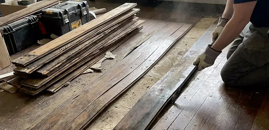 Wood Veneer Water Damage Repair Decatur